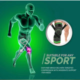 Knee Support Brace - Arthritis Pain, Injury Recovery, Running, Workout (Single)