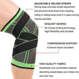 Knee Support Sleeve Adjustable Strap - Arthritis Pain, Injury Recovery, Running, Workout