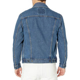 CUSTOM Men's Denim Wash Jacket Distressed Patchwork Double Pocket