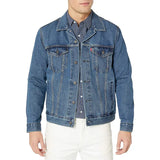 CUSTOM Men's Denim Wash Jacket Distressed Patchwork Double Pocket