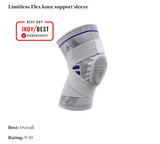 Knee Support Sleeve Adjustable Strap - Arthritis Pain, Injury Recovery, Running, Workout