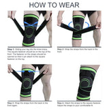 Sports Knee Pads  Sleeve Support Braces Elastic Nylon Sport Compression