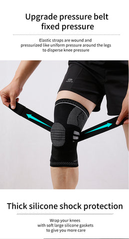 Knee Support Sleeve Adjustable Strap - Arthritis Pain, Injury Recovery ...
